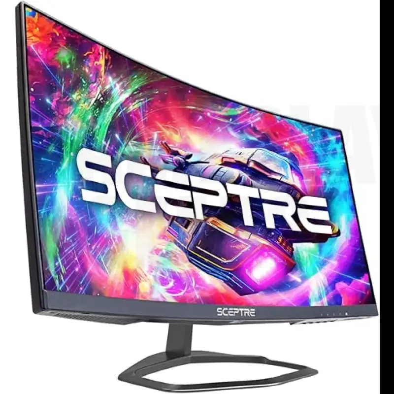 Sceptre Curved 24.5-inch Gaming Monitor up to 240Hz 1080p R1500 1ms DisplayPort x2 HDMI x2 Blue Light Shift Build-in Speakers, Machine Black 2023 (C255B-FWT240)