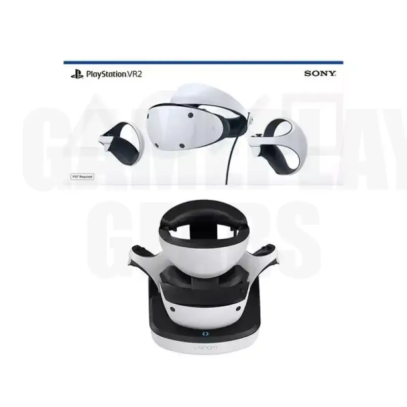 PLAYSTATION VR2 Gaming Headset & VS5014 PS VR2 Charging Station (White) Bundle