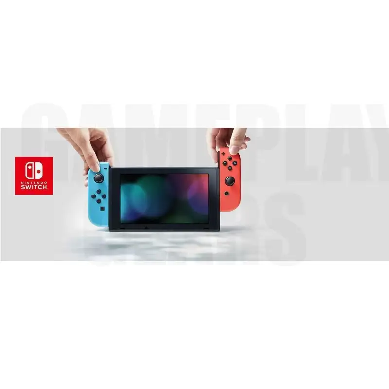 Nintendo Switch Console with Neon Blue and Neon Red Joy-Con